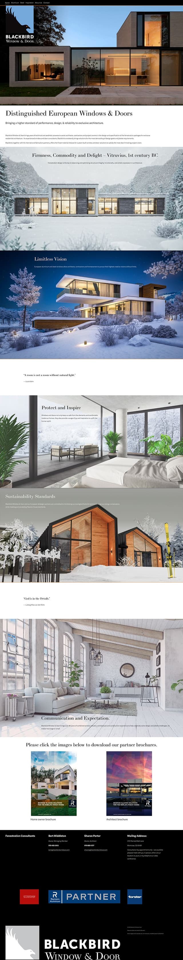 Blackbird Window & Door Homepage