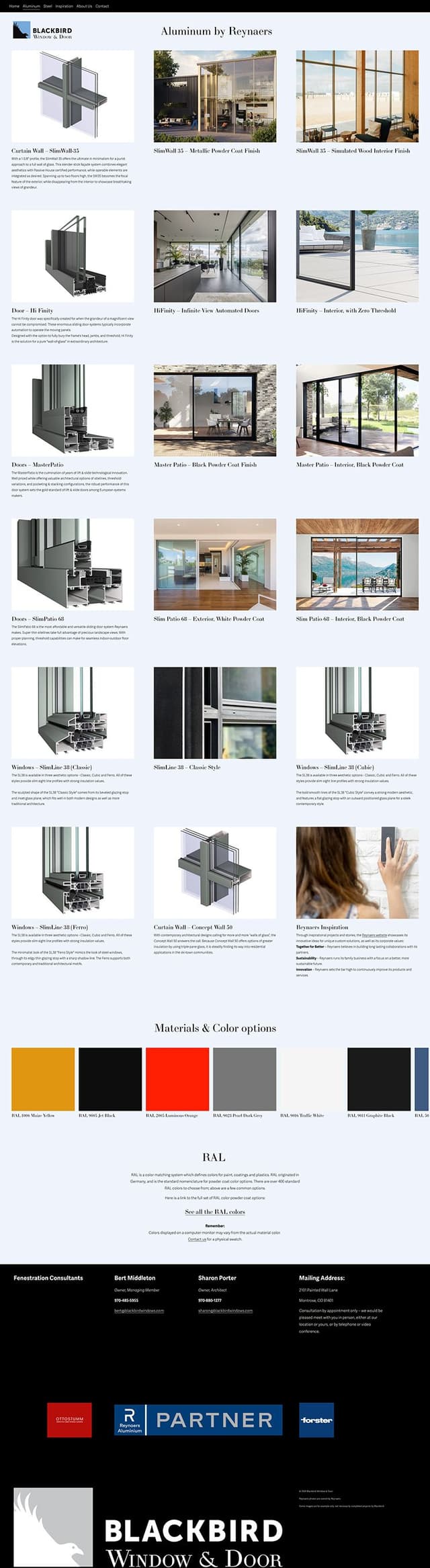 Blackbird Window & Door Product Catalog