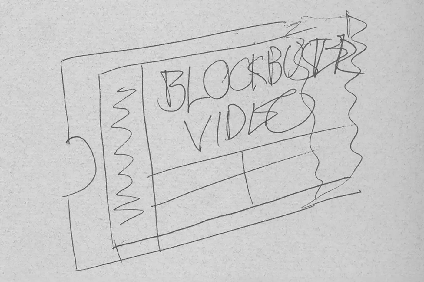 Blockbuster Video logo sketch