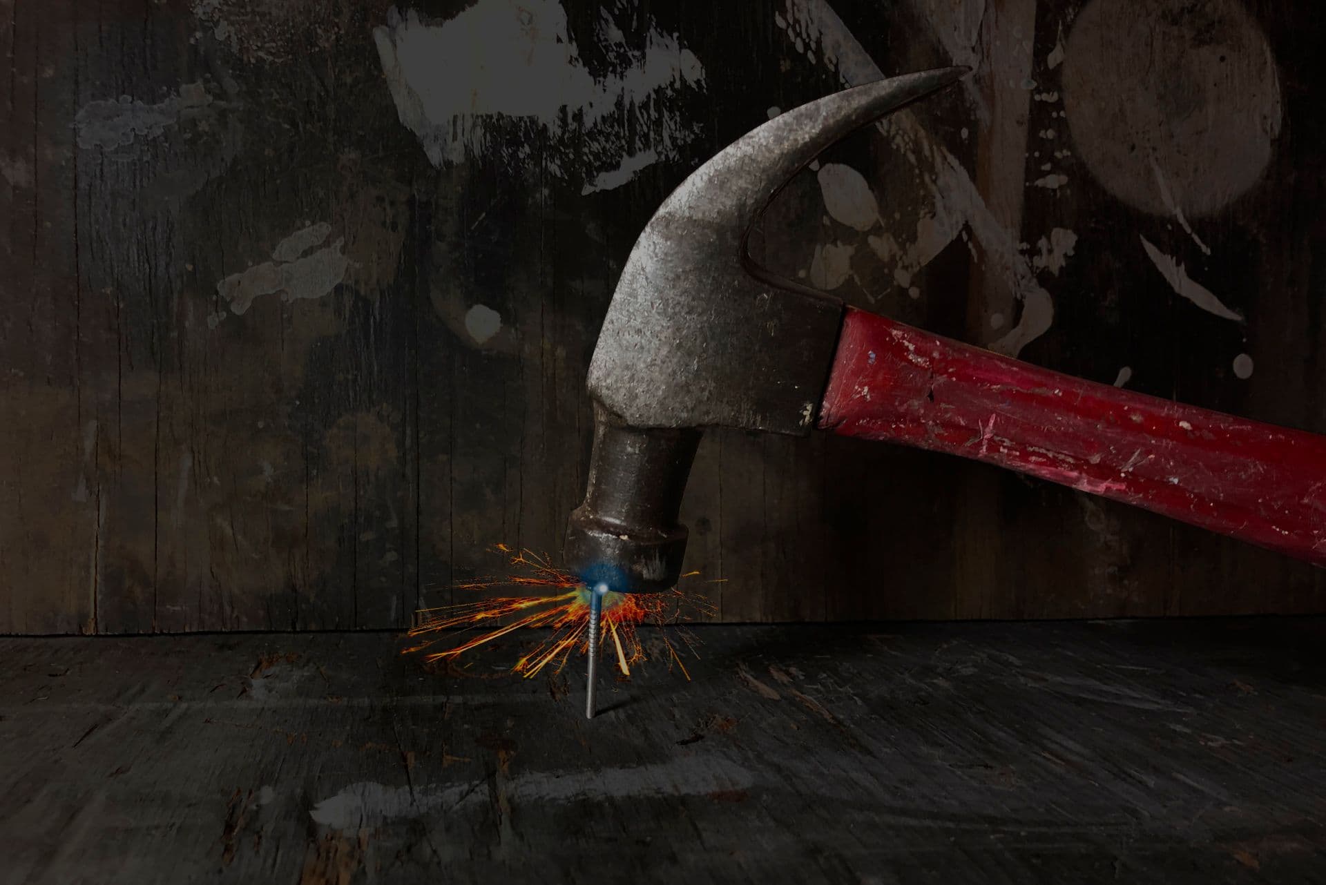 Workshop with hammer